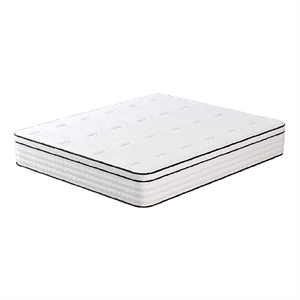 Mysa King Size Euro Top Mattress- Pocket Coil Springs- 12 Inch White