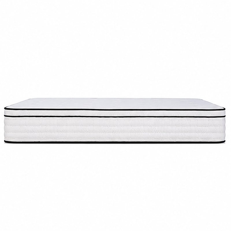 Mysa Queen Size Euro Top Mattress- Pocket Coil Springs- 12 Inch White
