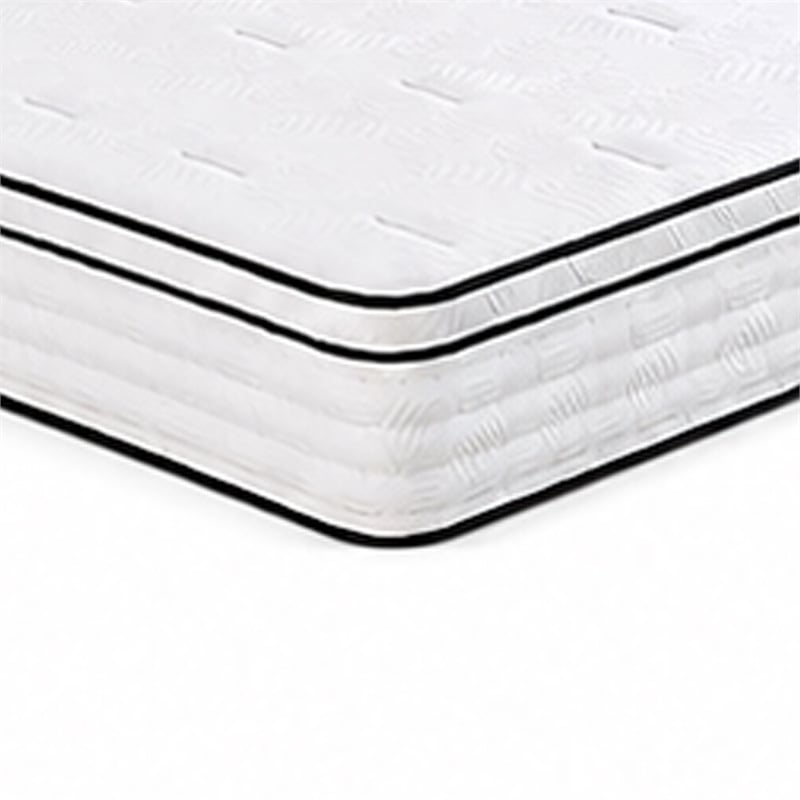 Mysa Queen Size Euro Top Mattress- Pocket Coil Springs- 12 Inch White