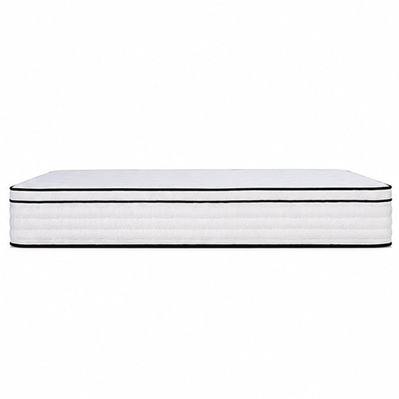 Mysa Queen Size Euro Top Mattress- Pocket Coil Springs- 12 Inch White