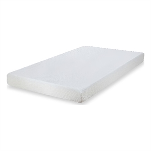 Aysa Queen Size Mattress- Memory Foam- White Polyester Cover- 6 Inch