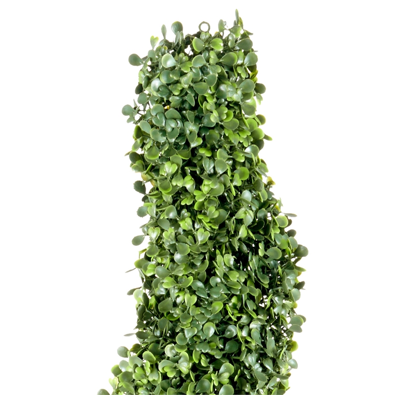 Mila Spiral Boxwood Topiary Plant- Set of 2- Lifelike 48 Inch