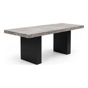 Mali Dining Bench- Cushioned Seat - Dove Gray Fabric- Dark Brown 40 Inch
