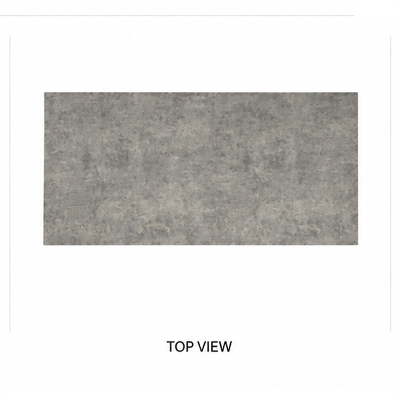 Seba Dining Table- Cement 3D Paper Veneer Top- Panel Legs- Black 72 Inch
