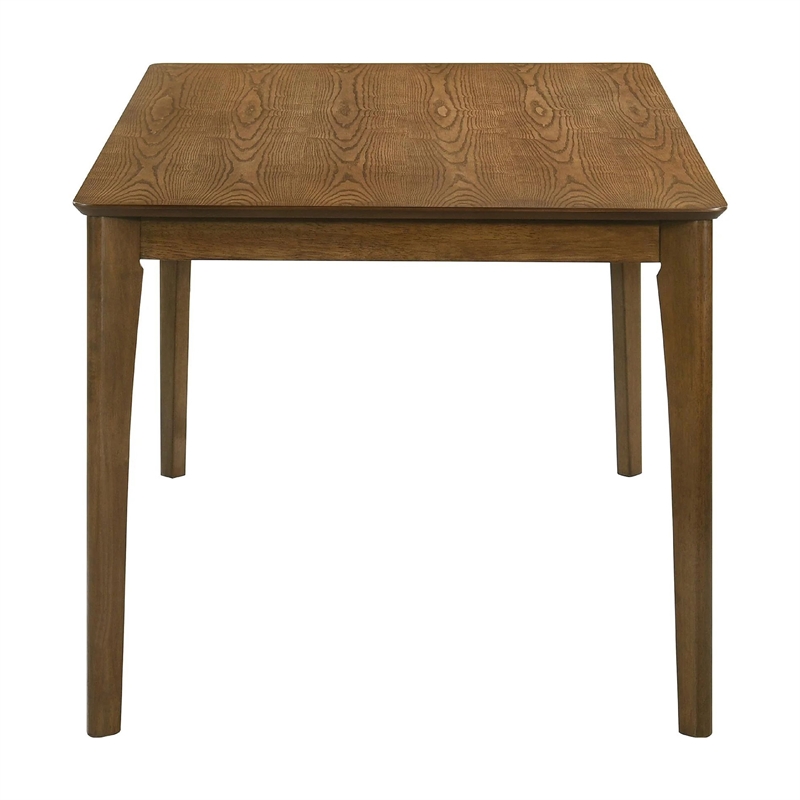 Stan Rectangular Dining Table- Flared Legs- Smoke Walnut Brown 63 Inch