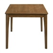 Stan Rectangular Dining Table- Flared Legs- Smoke Walnut Brown 63 Inch