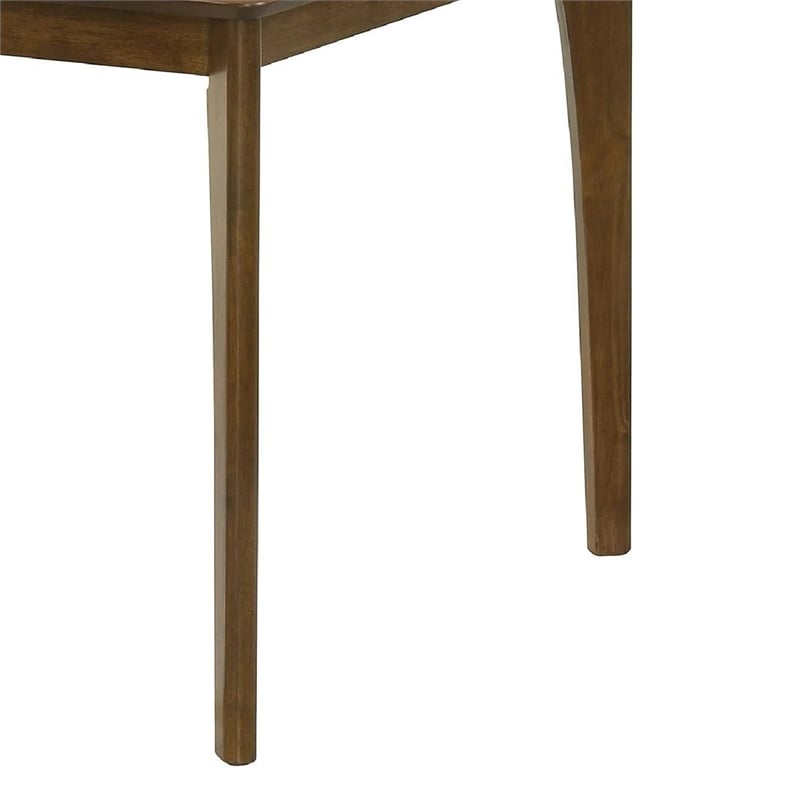 Stan Rectangular Dining Table- Flared Legs- Smoke Walnut Brown 63 Inch