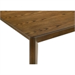 Stan Rectangular Dining Table- Flared Legs- Smoke Walnut Brown 63 Inch