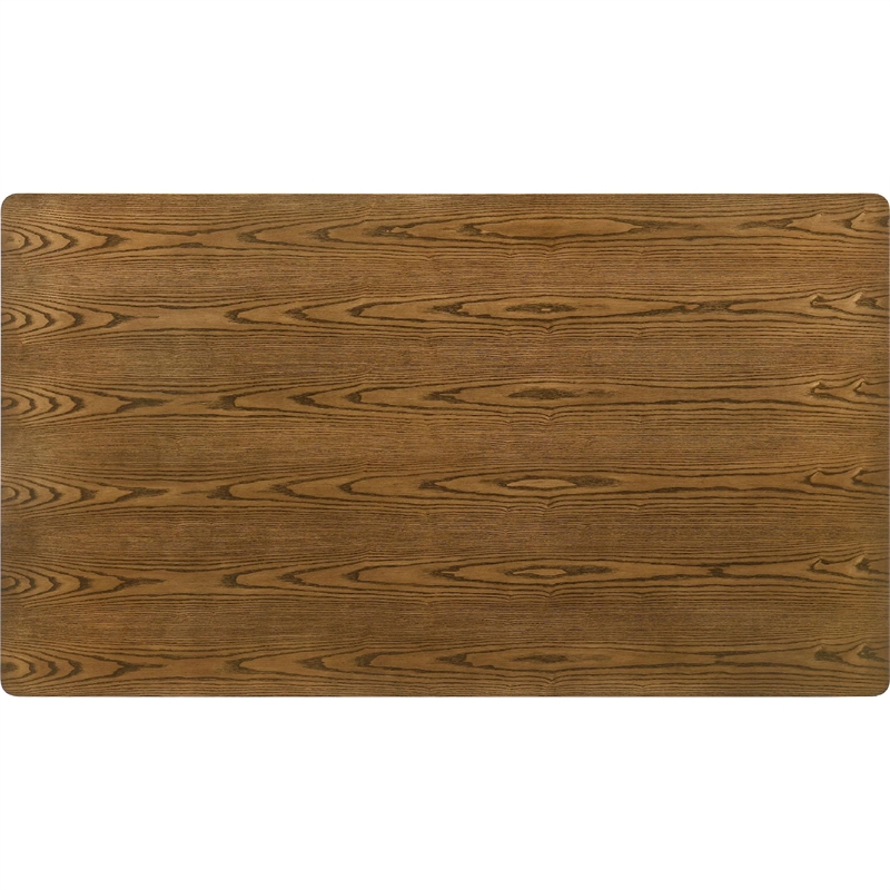 Stan Rectangular Dining Table- Flared Legs- Smoke Walnut Brown 63 Inch