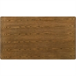 Stan Rectangular Dining Table- Flared Legs- Smoke Walnut Brown 63 Inch