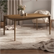 Stan Rectangular Dining Table- Flared Legs- Smoke Walnut Brown 63 Inch