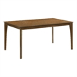 Stan Rectangular Dining Table- Flared Legs- Smoke Walnut Brown 63 Inch