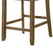 Rell Counter Stool Chair Set of 2- Cutout Back- Beige- Antique Brown