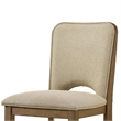 Rell Counter Stool Chair Set of 2- Cutout Back- Beige- Antique Brown