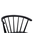 Anna Counter Stool Chair Set of 2- Curved Spindle Back- Footrests- Black