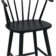 Anna Counter Stool Chair Set of 2- Curved Spindle Back- Footrests- Black