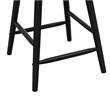 Anna Counter Stool Chair Set of 2- Curved Spindle Back- Footrests- Black