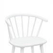 Anna Counter Stool Chair Set of 2- Curved Spindle Back- Footrests- White