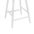 Anna Counter Stool Chair Set of 2- Curved Spindle Back- Footrests- White