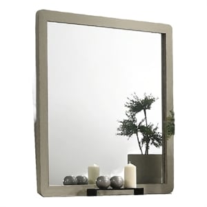Reny Dresser Mirror- Rounded Edges- Rustic Gray- 40x40 Square