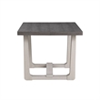 Sesa Dining Table- 48 Inch Rectangular Top- Trestle Base- Gray and White