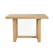 Sesa Dining Table- 48 Inch Rectangular Top- Trestle Base- Natural Brown