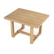 Sesa Dining Table- 48 Inch Rectangular Top- Trestle Base- Natural Brown