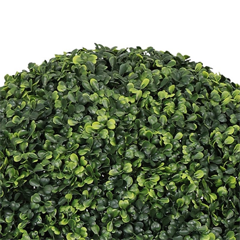 Sophie Faux Boxwood Topiary Balls- Set of 2- Green Poly Silk 19 Inch