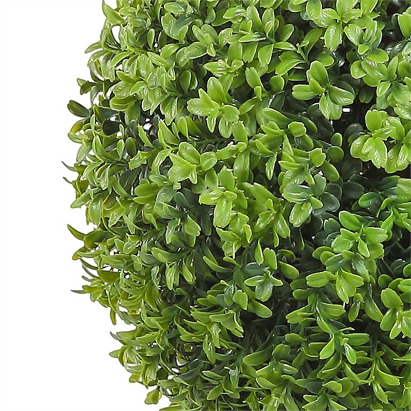 Boxwood Topiary w Butterflies- Set of 2- Wood-Poly Silk- Lifelike 22 Inch