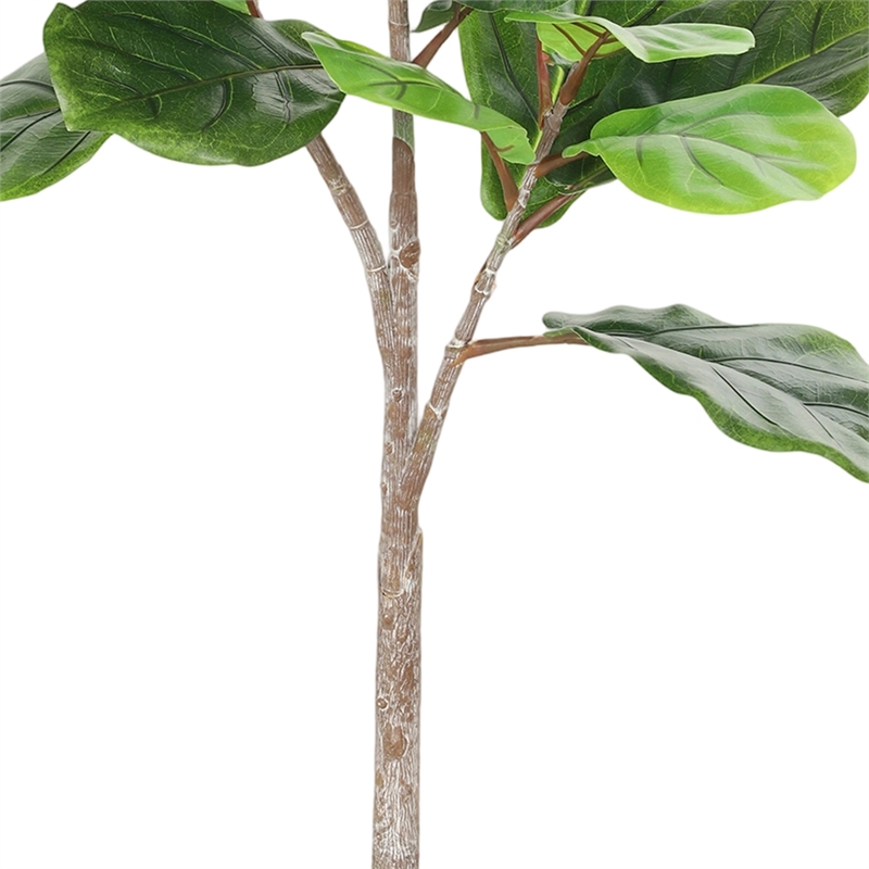 Moona Fiddle Leaf Fig Tree- 28 PEVA Leaves- Lifelike Poly Silk 43 Inch