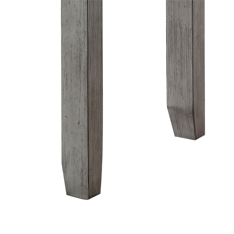 Gare Writing Desk w Drawer- Frame Molding- Rustic Gray and Silver 42 Inch