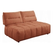 Leya Modular Loveseat- Adjustable back- Foam Channeled Coral Red Linen