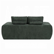 Joe Compressed Sofa- Track Arms- Grid Tufted Green Linen- 76 Inch