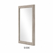 Dabu Dresser Mirror- Framed Design- Light Gray Wood- 37x39 Rectangular