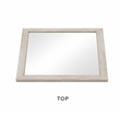 Dabu Dresser Mirror- Framed Design- Light Gray Wood- 37x39 Rectangular