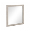 Dabu Dresser Mirror- Framed Design- Light Gray Wood- 37x39 Rectangular