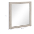 Dabu Dresser Mirror- Framed Design- Light Gray Wood- 37x39 Rectangular