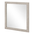 Dabu Dresser Mirror- Framed Design- Light Gray Wood- 37x39 Rectangular