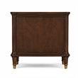 Raam Side End Table- 24 Inch Top with Lower Shelf- Dark Cherry Brown