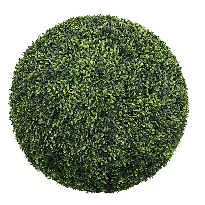 Sophie Faux Boxwood Topiary Balls- Set of 2- Green Poly Silk 23 Inch