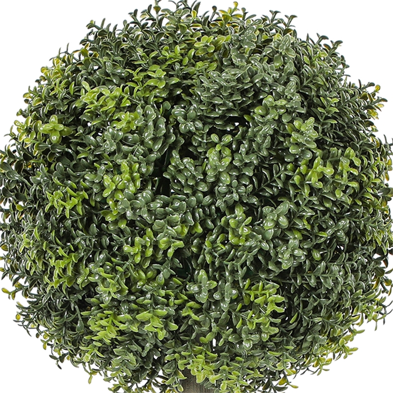 Marcy Artificial Topiary Plants Set- 114 Poly Silk Lifelike Leaves 18 Inch