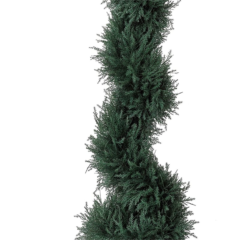Celia Artificial Cedar Spiral Topiary Tree- Lifelike Poly Silk 36 Inch