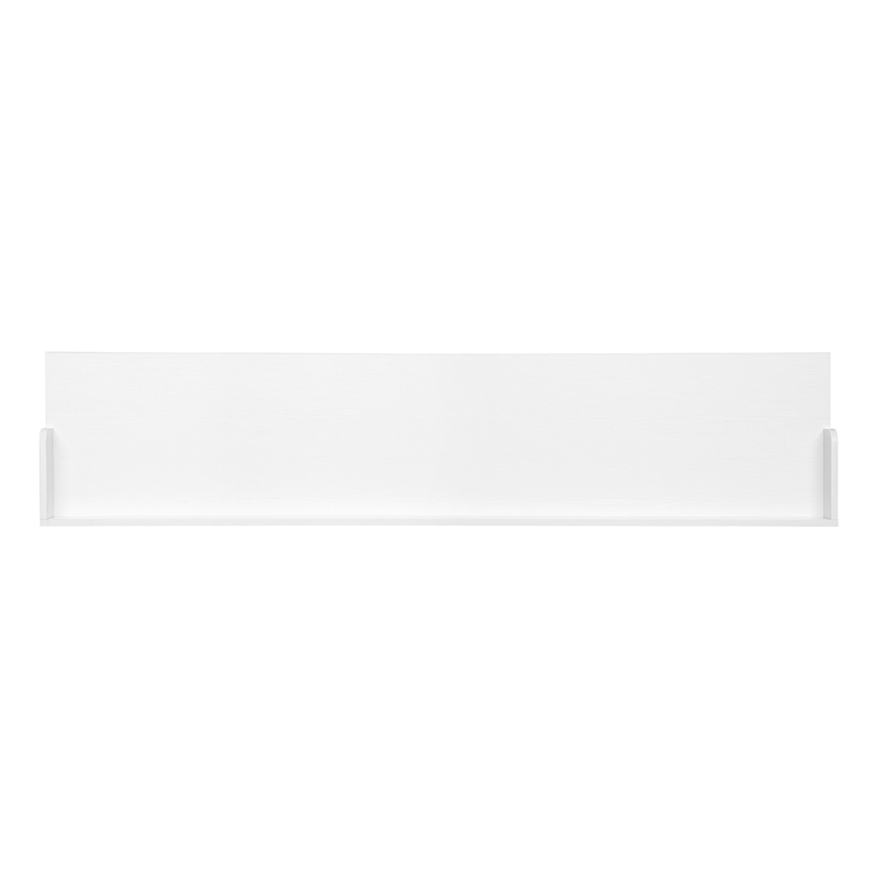 Sumi Overbed Desk- Adjustable Height- White Wood- Black Metal 72 Inch