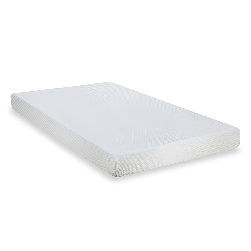 Aysa Queen Size Mattress- Memory Foam- White Polyester Cover- 8 Inch