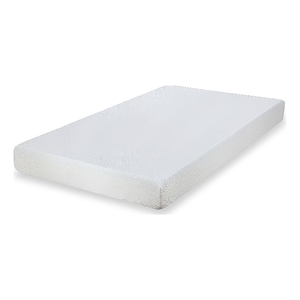 Aysa Queen Size Mattress- Memory Foam- White Polyester Cover- 8 Inch