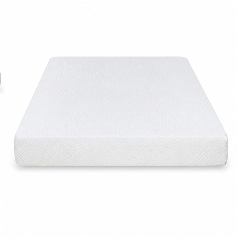 Aysa Twin Size Mattress- Memory Foam- White Polyester Cover- 8 Inch