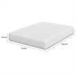 Aysa King Size Mattress- Memory Foam- White Polyester Cover- 10 Inch