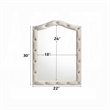Rex Dresser Mirror- Beige Upholstery- Crystal Accent Camelback Frame- 22x30