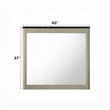 Trex Dresser Mirror- Black Faux Marble Top- 37x40 Beige Reeded Frame