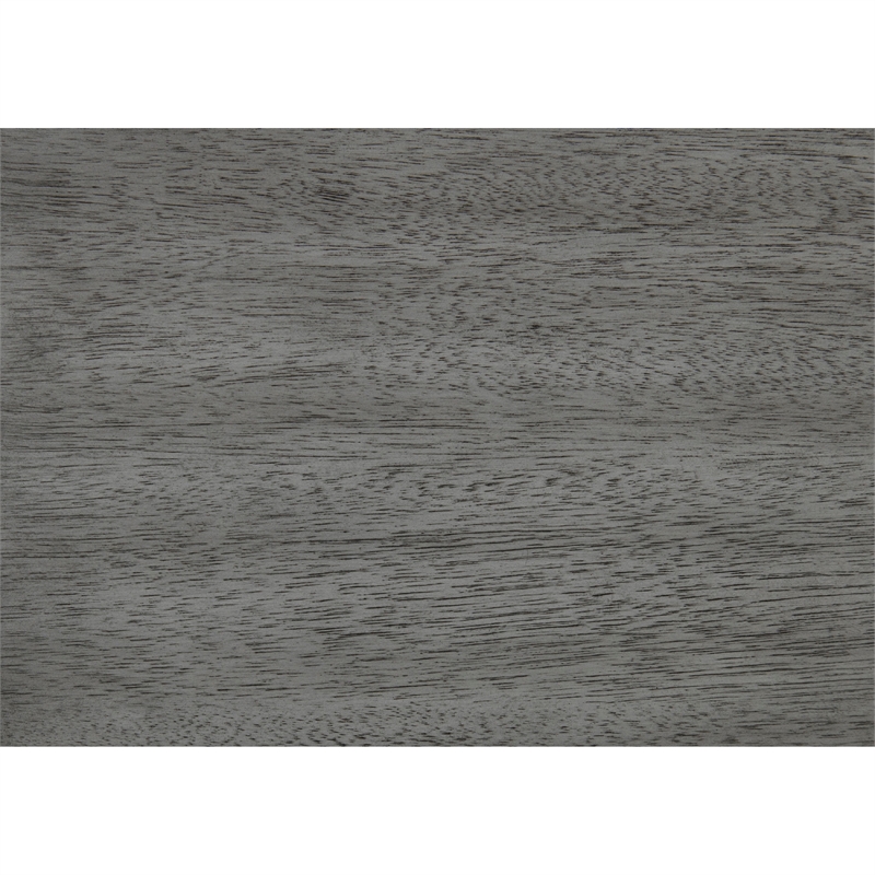 Gare Bookcase  4 Cubby Shelves- Low Profile- Rustic Gray Wood 43 Inch